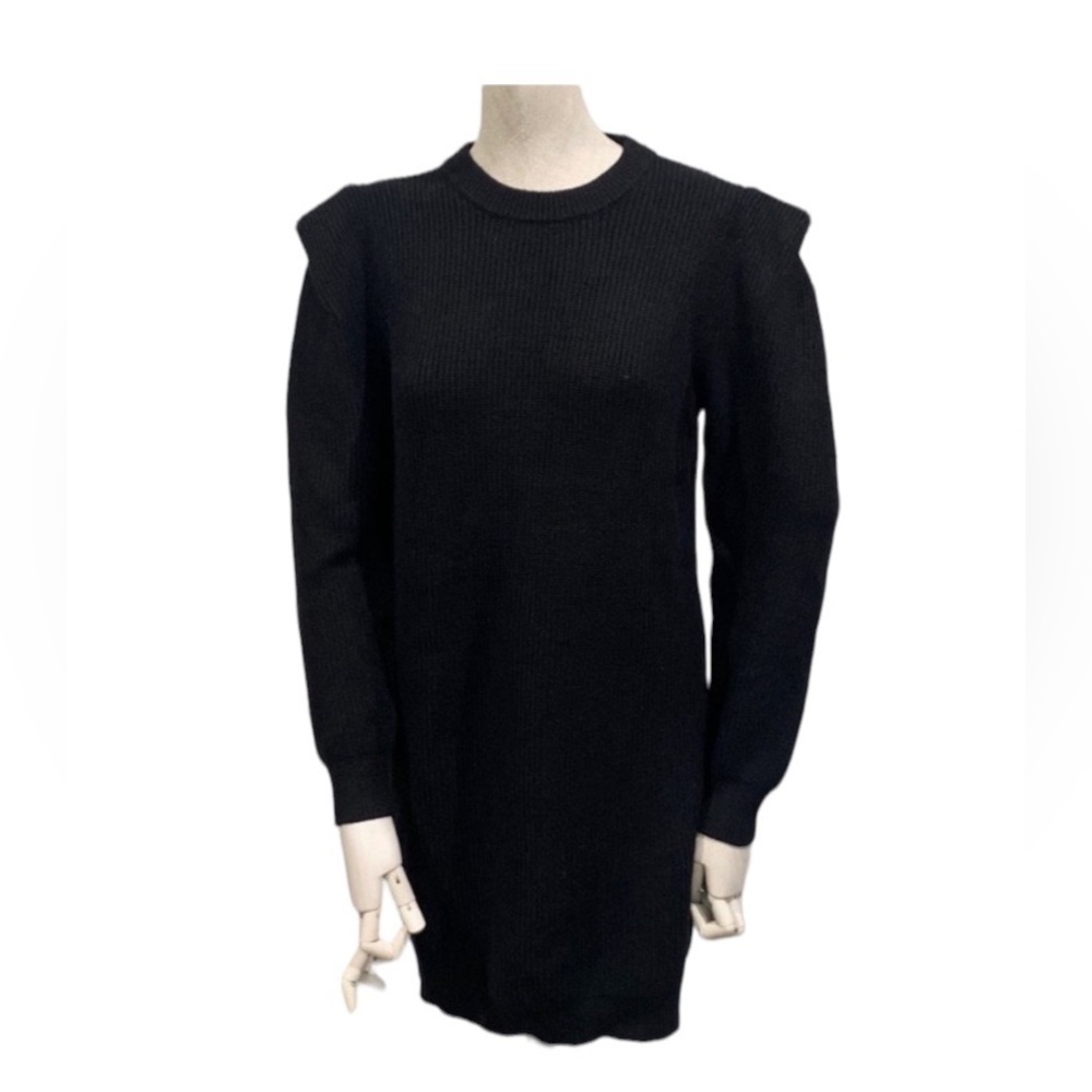 BB Dakota Sweater Dress Women Small Steve Madden Long sleeve Knit Black Ribbed